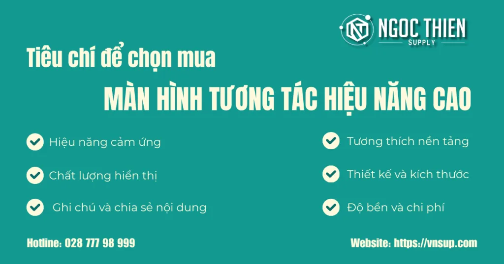 Tiêu chí để chọn mua màn hình tương tác hiệu năng cao