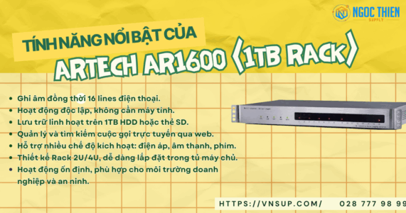 Tính năng nổi bật của ARTECH AR1600 (1TB Rack)