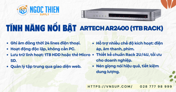 Tính năng nổi bật của ARTECH AR2400 (1TB Rack)