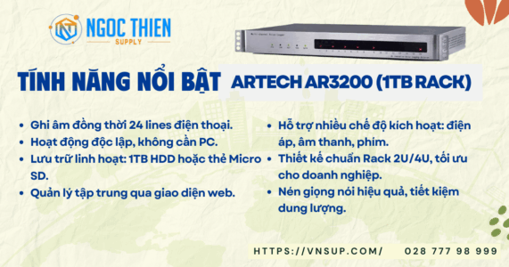 Tính năng nổi bật của ARTECH AR3200 (1TB Rack)