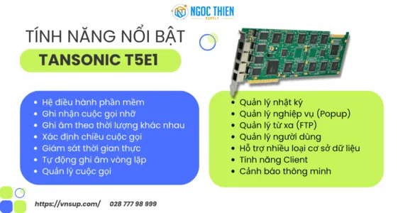 Tính năng nổi bật của Tansonic T5E1