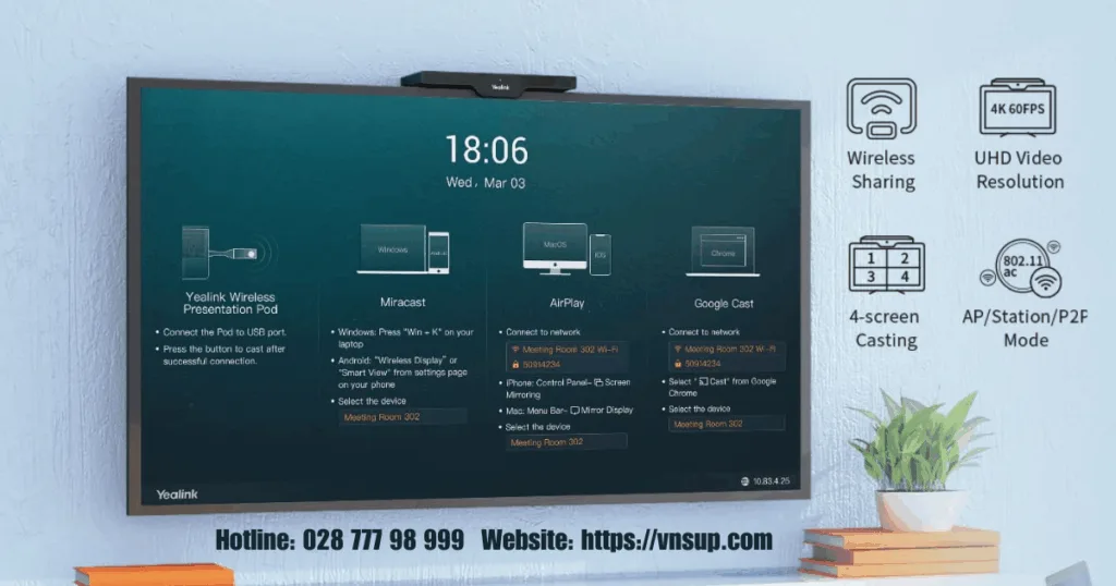 Tính năng nổi bật của Yealink RoomCast