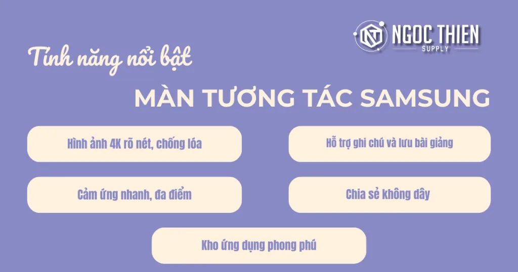 Tính năng nổi bật của màn hình tương tác Samsung
