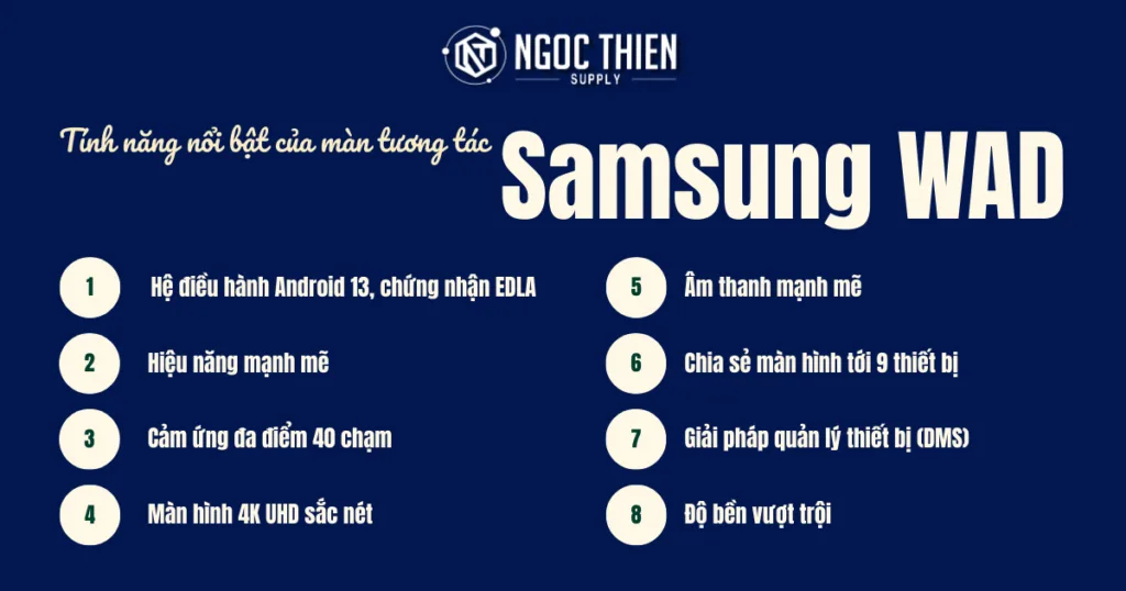 Tính năng nổi bật của màn tương tác Samsung WAD