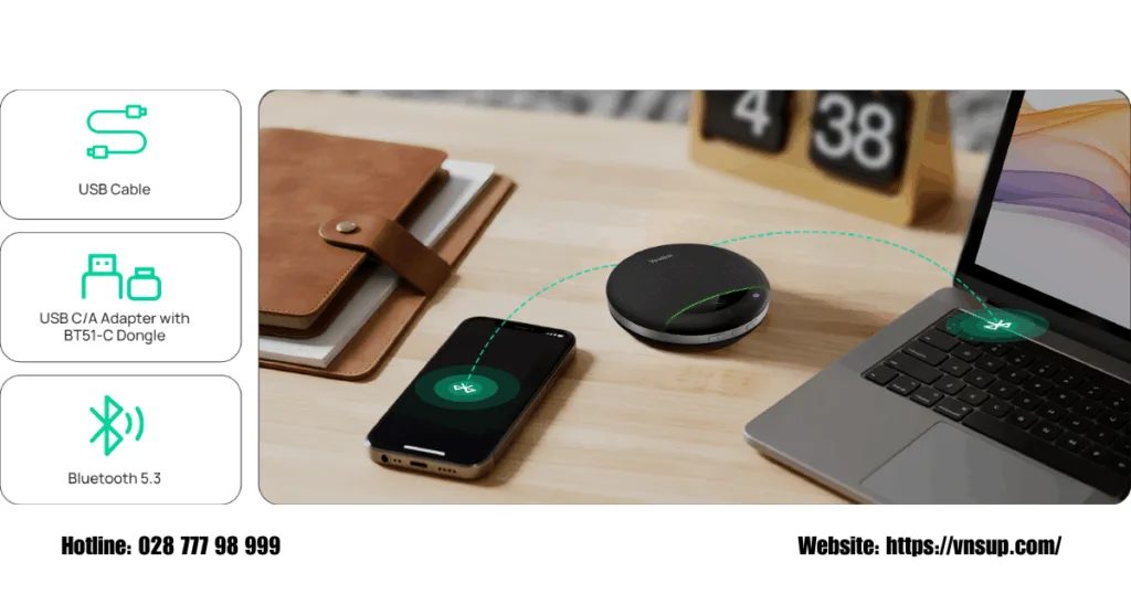 Yealink SP96 hỗ trợ kết nối linh hoạt và mở rộng Daisy Chain