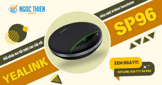 Yealink SP96 – Giải pháp loa hội nghị cao cấp với công nghệ AI Noise Cancellation