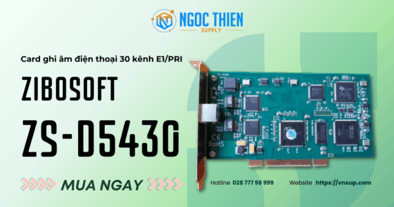 Zibosoft ZS-D5430 – Card ghi âm điện thoại 30 kênh E1_PRI