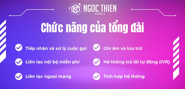 Chức năng của tổng đài