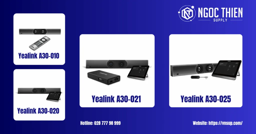 Combo 4 bộ giải pháp với Yealink MeetingBar A30