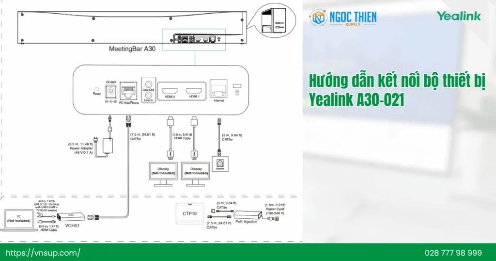 Hướng dẫn kết nối bộ thiết bị Yealink A30-021