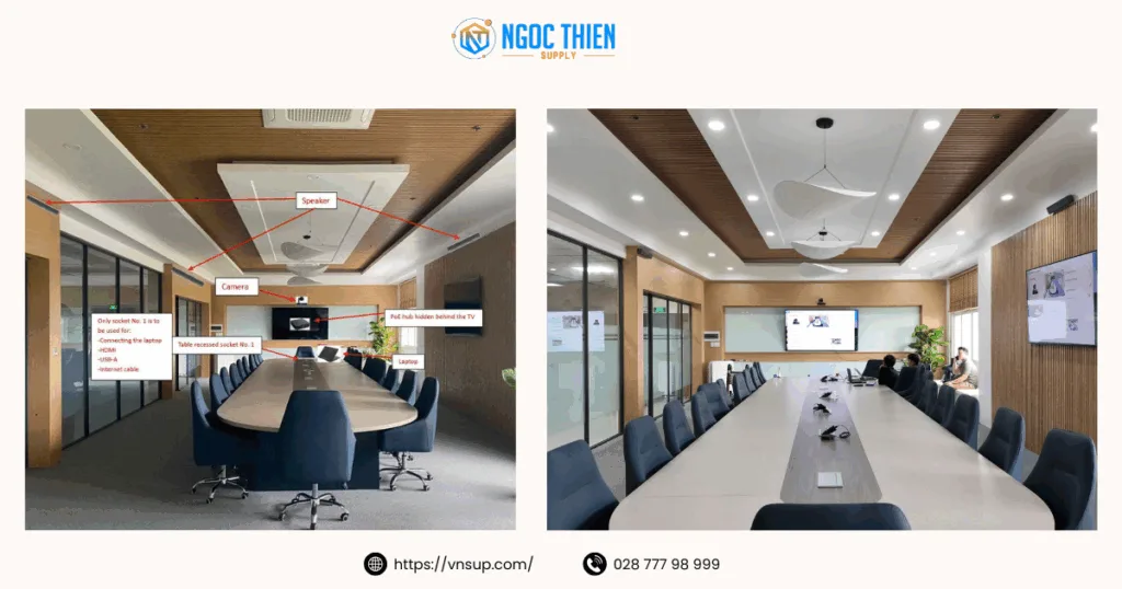 Sau khi triển khai và lắp đặt hoàn thiện thiết bị hội nghị Yealink