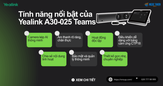 Tính năng nổi bật của Yealink A30-025 Teams