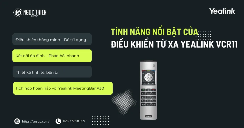 Tính năng nổi bật của điều khiển từ xa Yealink VCR11-Yealink A30-010 Teams