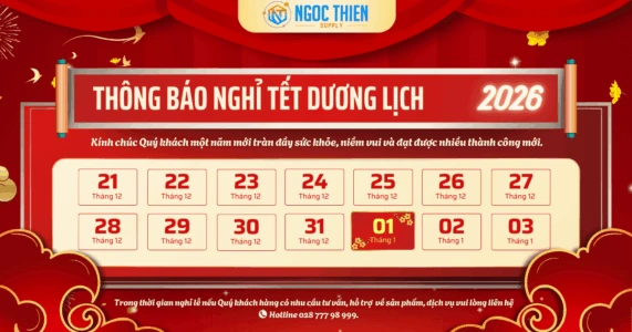 Thông báo lịch nghỉ Tết Dương Lịch 2026