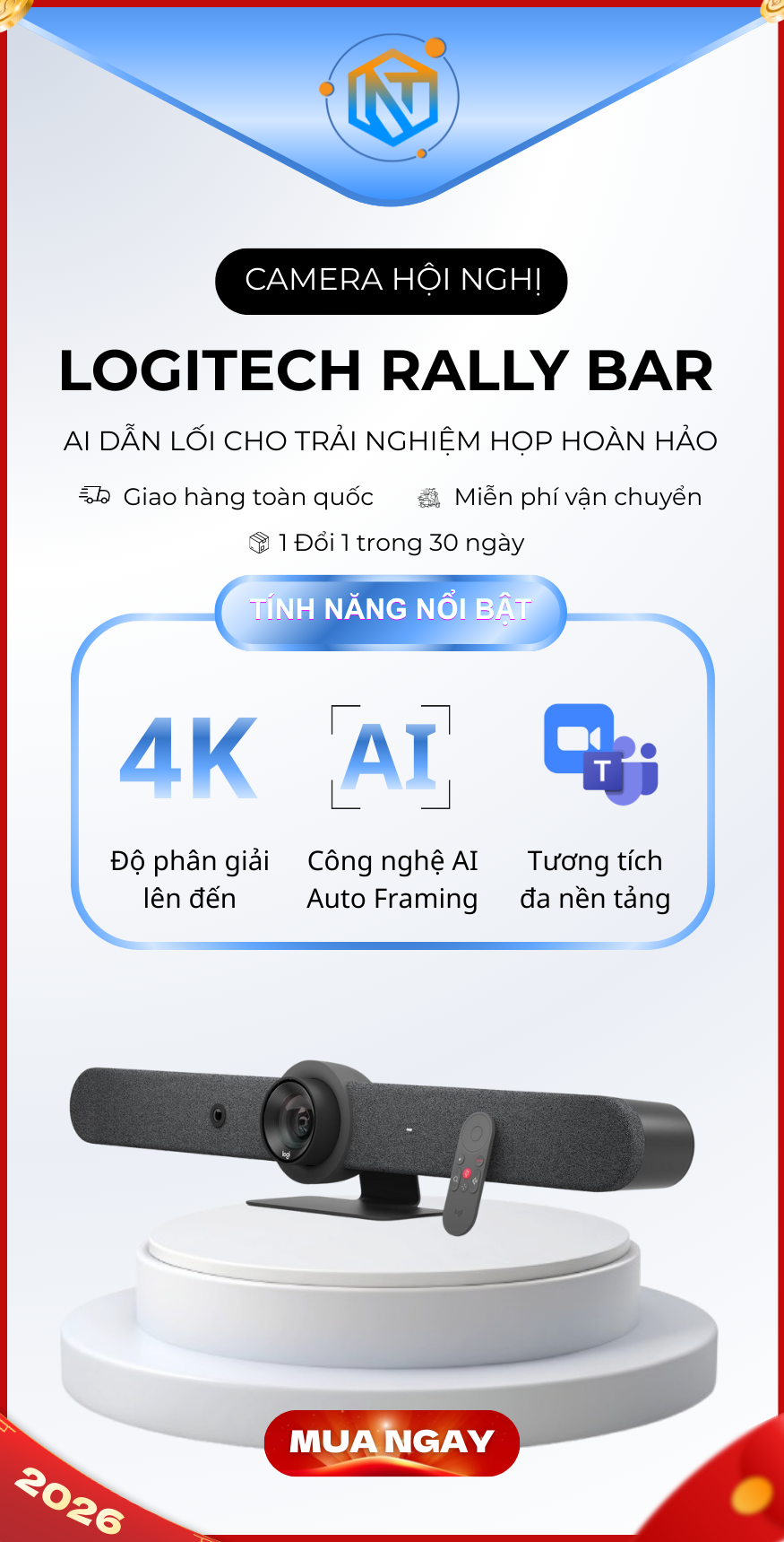 Camera hội nghị logitech rally bar