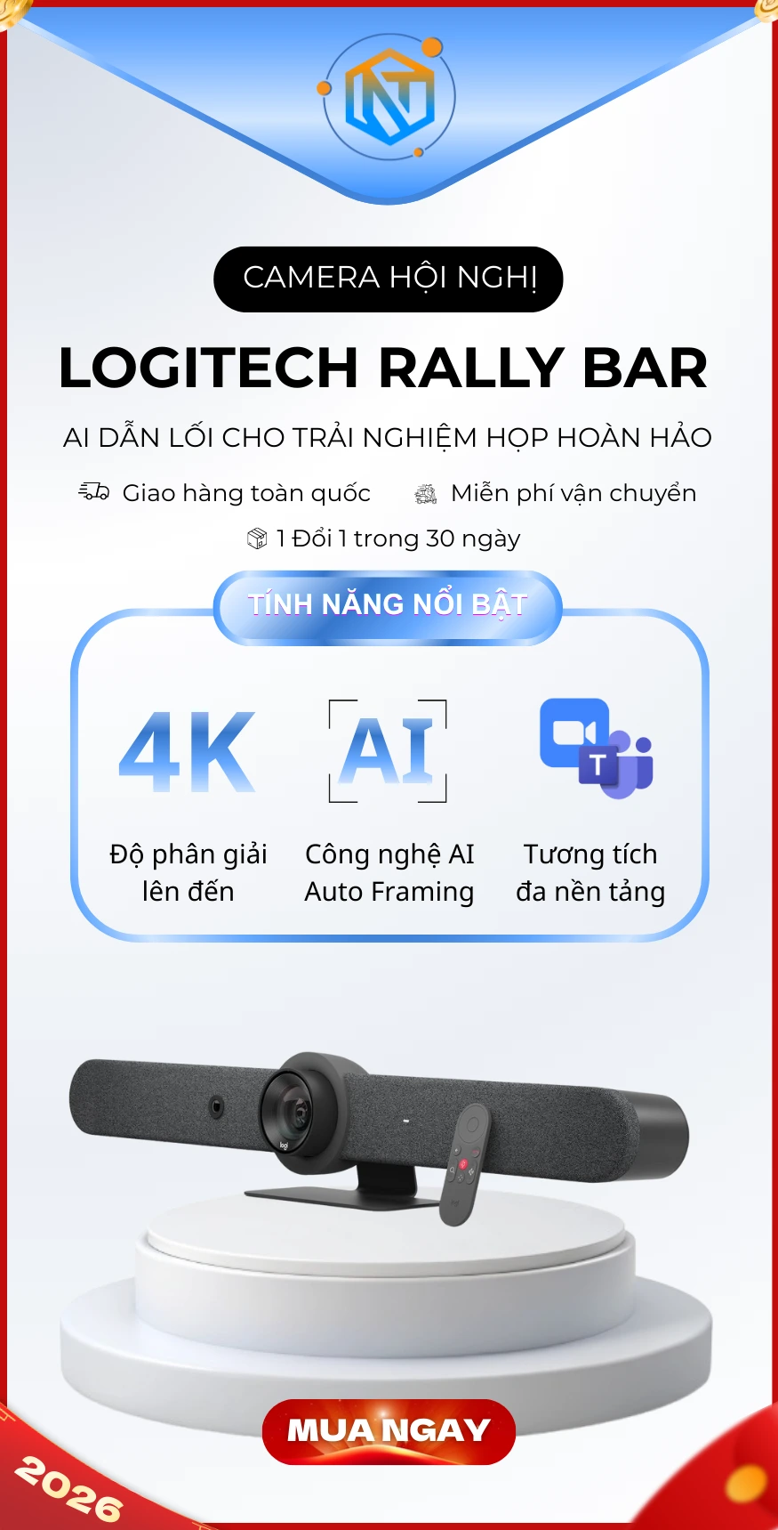 Camera hội nghị logitech rally bar