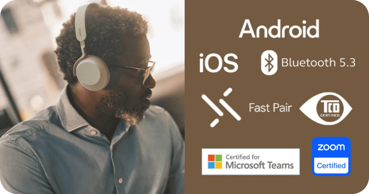 Jabra Evolve3 75 kết nối nhanh chóng