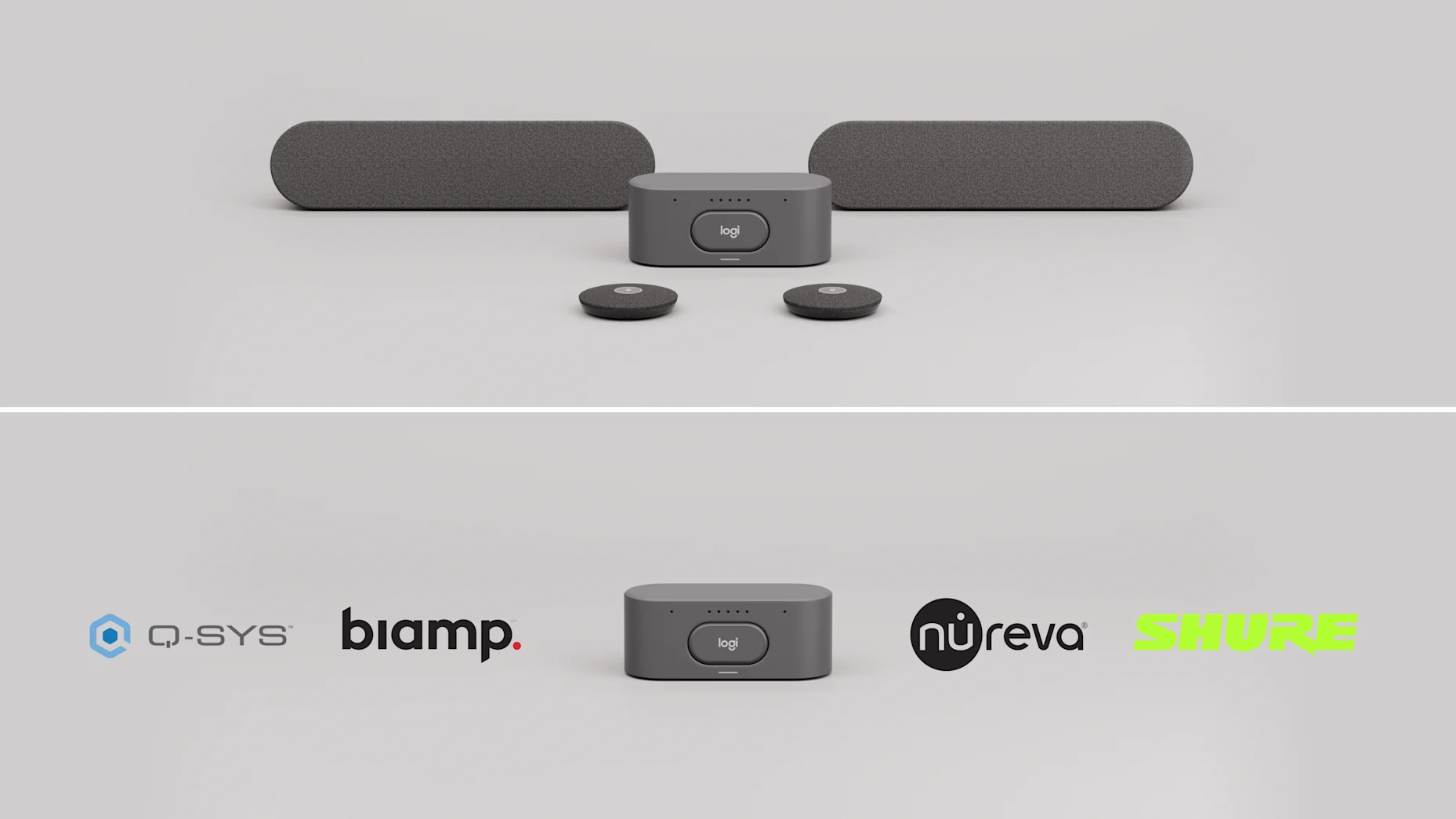 Logitech Rally AI Camera tích hợp hệ thống âm thanh linh hoạt