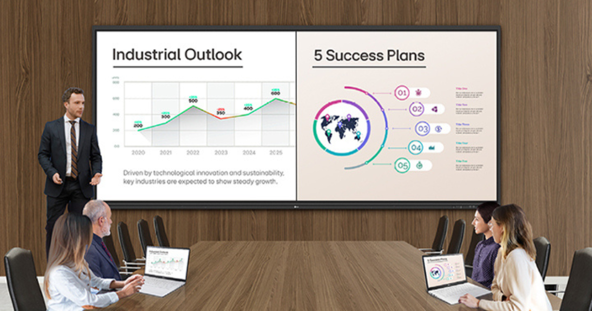 Màn hình tương tác LG chia sẻ không dây