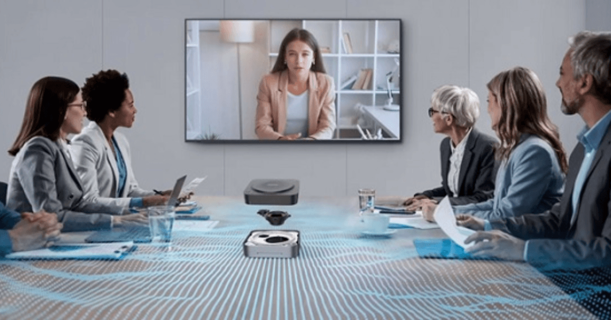 Hình ảnh thực tế của loa hội nghị Maxhub 2