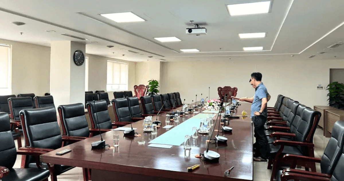 Hình ảnh thực tế giải pháp âm thanh phòng họp 1