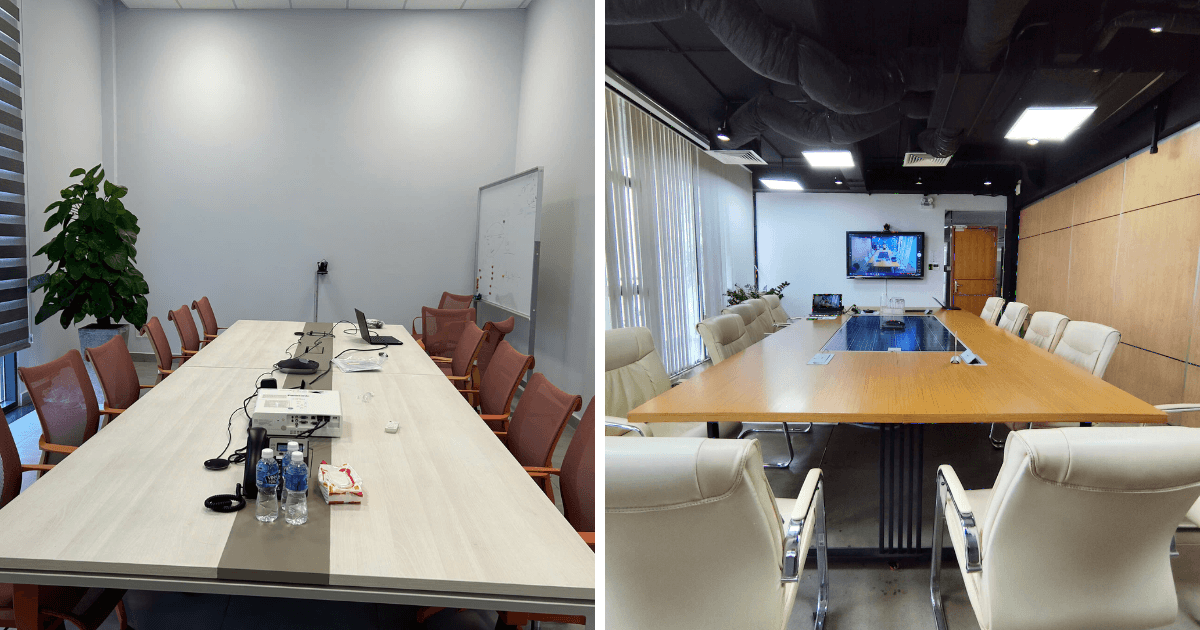 Hình ảnh thực tế lắp đặt bộ thiết bị họp trực tuyến NTS-2