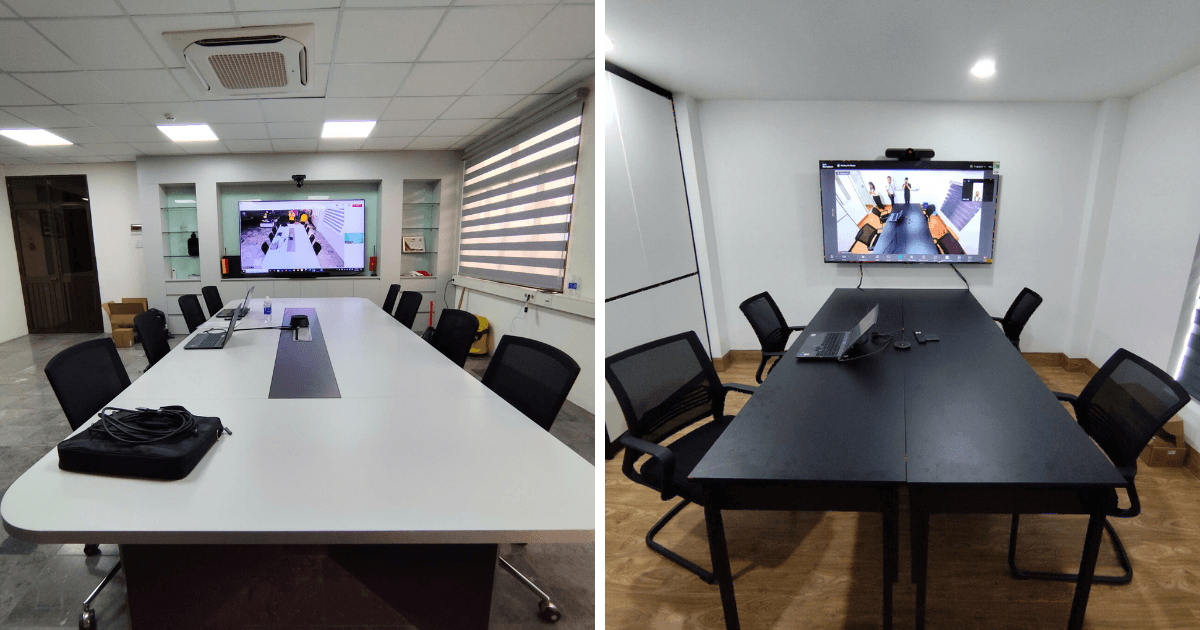 Hình ảnh thực tế lắp đặt bộ thiết bị họp trực tuyến NTS-3