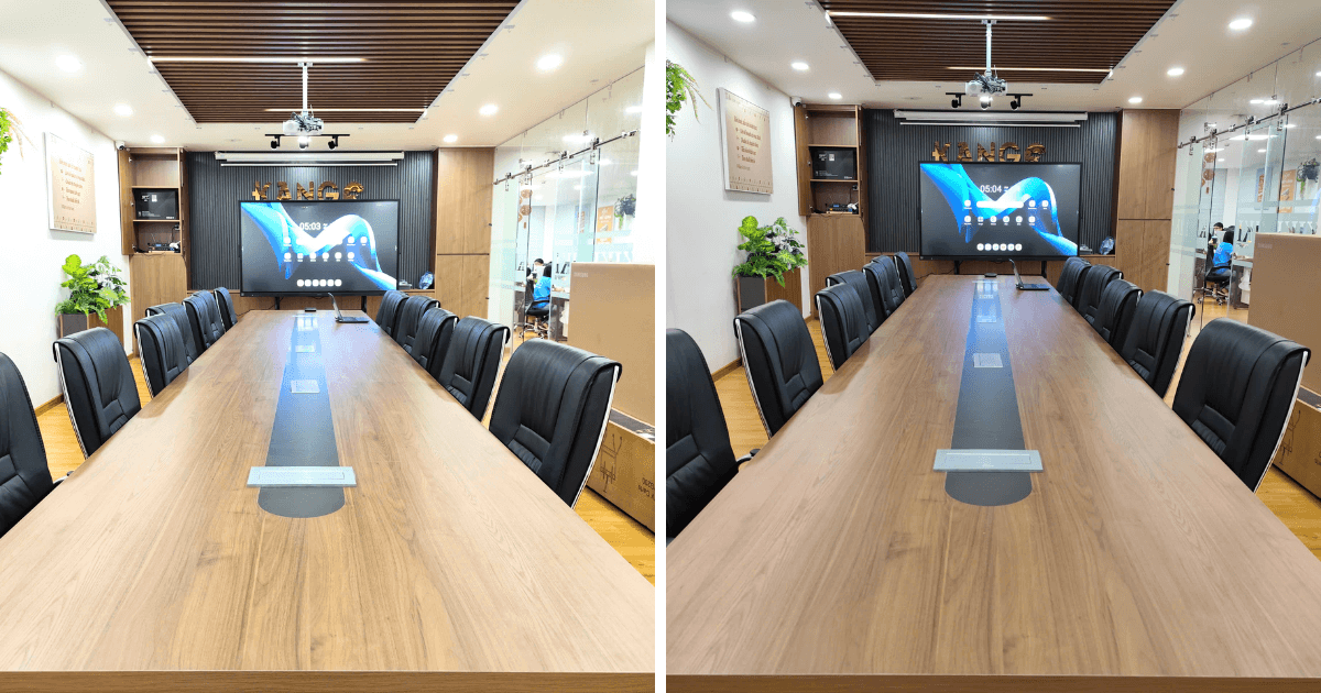 Hình ảnh thực tế lắp đặt màn hình tương tác