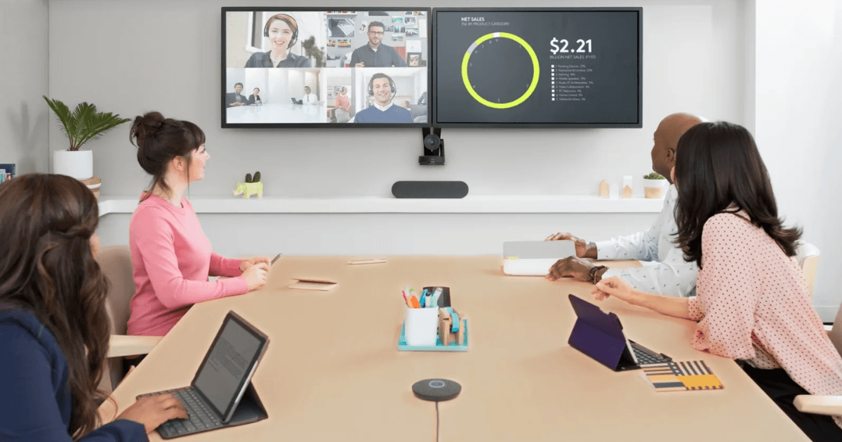 Hình ảnh thực tế loa hội nghị Logitech