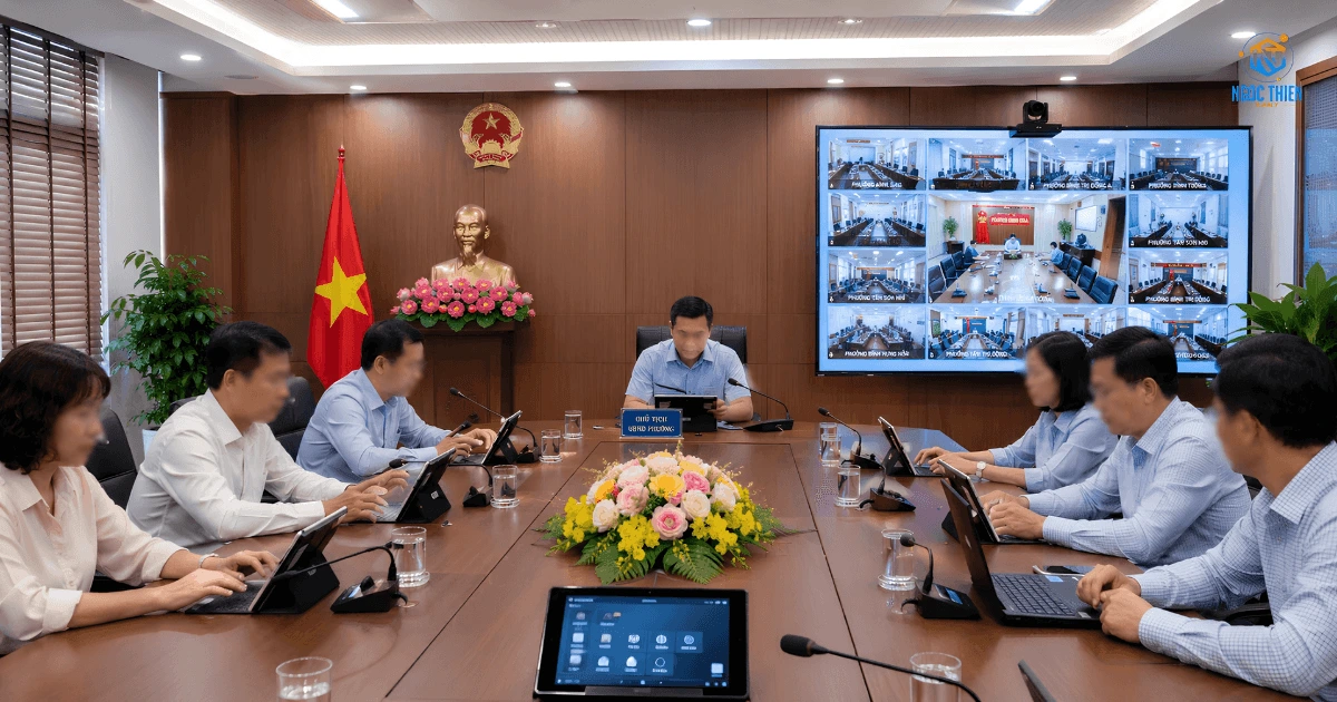 Phòng họp không giấy cho UBND xã phường thực tế - 3 vnsup