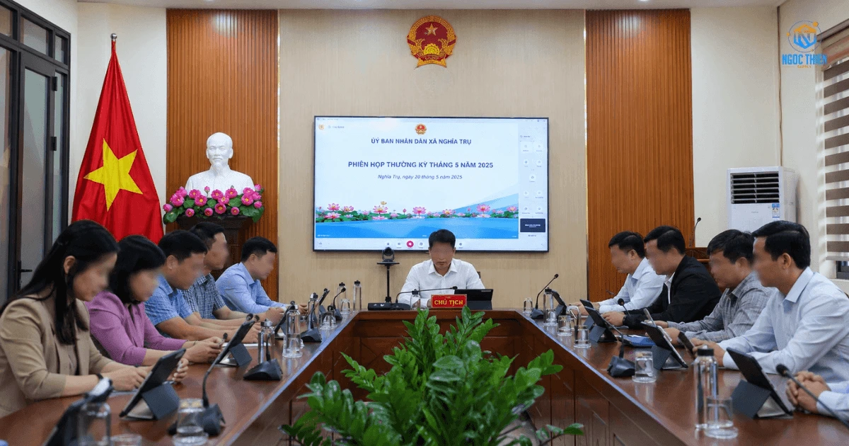 Phòng họp không giấy cho UBND xã phường thực tế - 4 vnsup