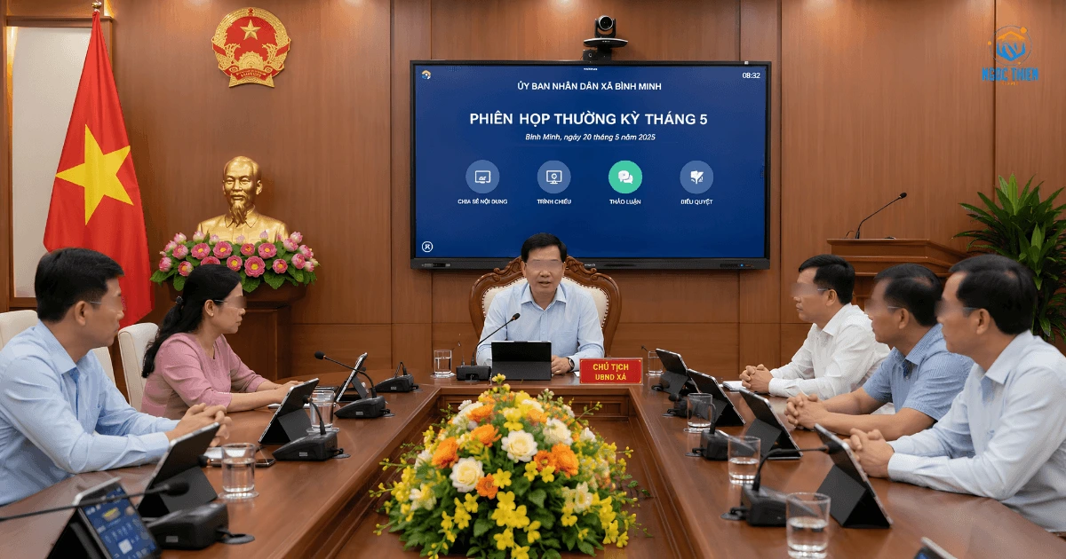 Phòng họp không giấy cho UBND xã phường thực tế - 5 vnsup