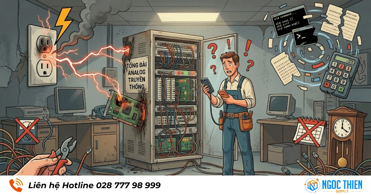 Lý do không nên tự sửa tổng đài Analog
