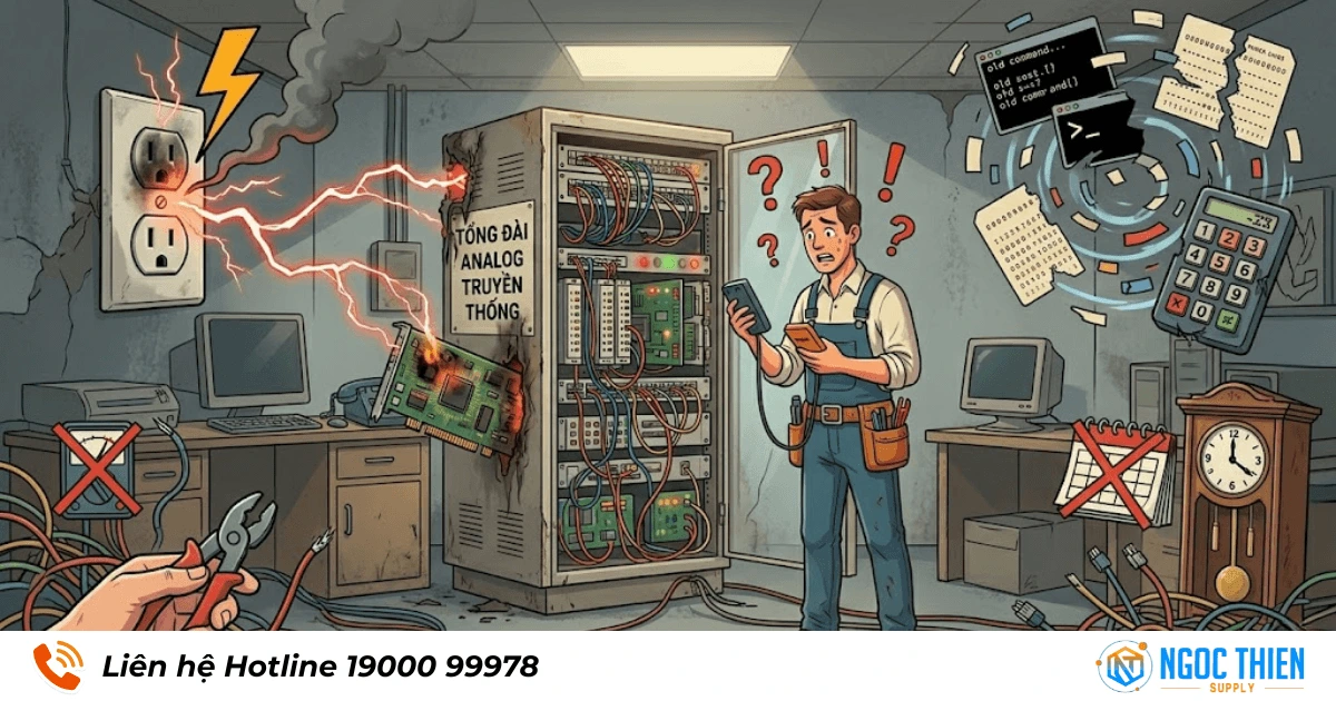 lưu ý không nên tự sửa tổng đài Analog