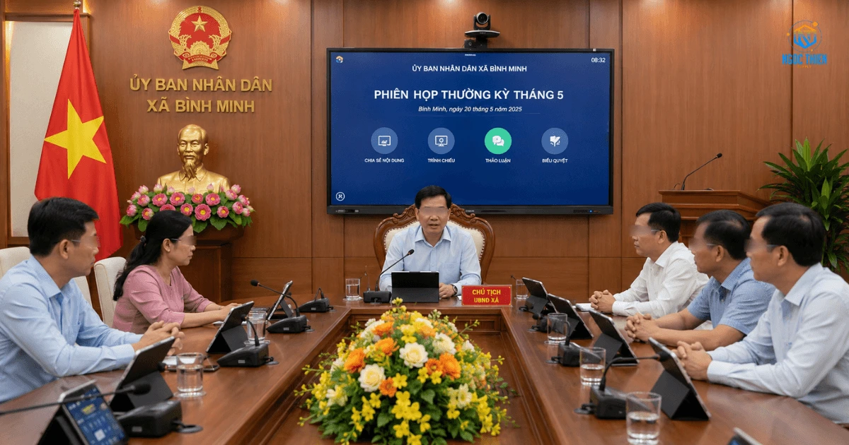phòng họp không giấy cho UBND xã thực tế 3