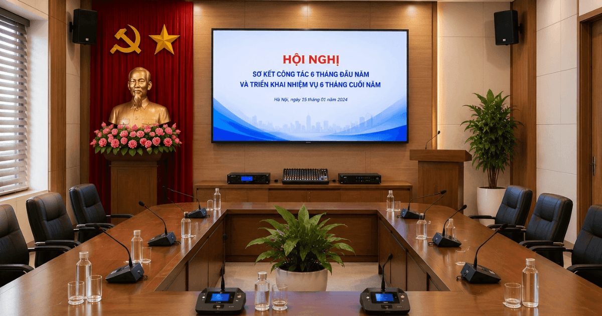 Hệ thống âm thanh hội trường trực tuyến chuyên dự án xã phường 3