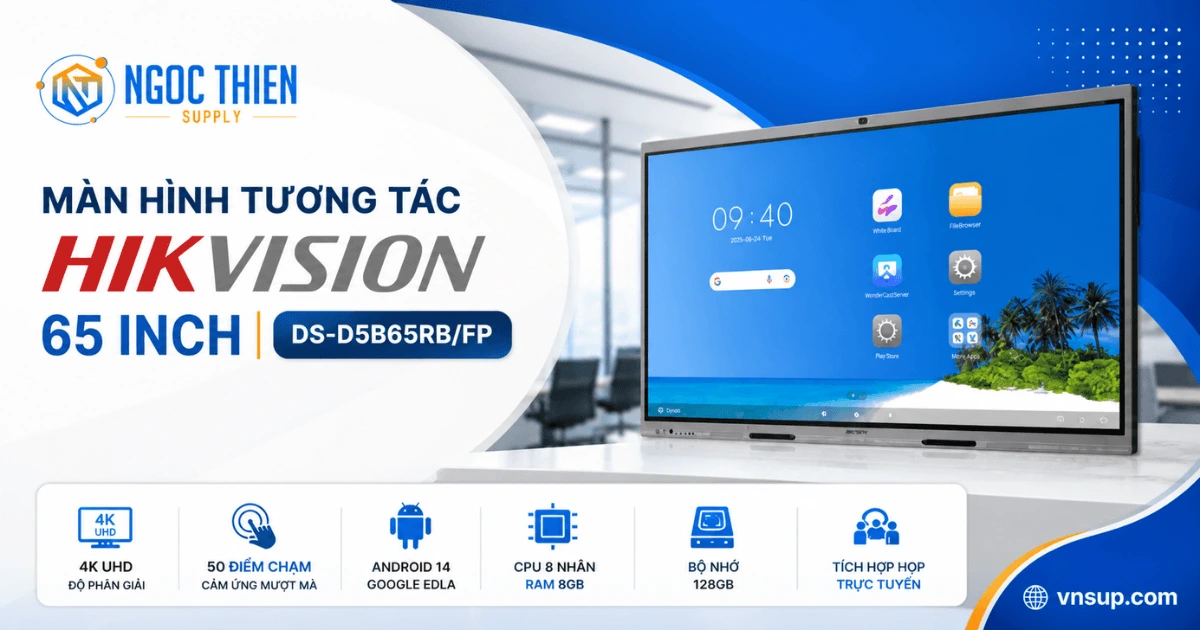 Màn hình tương tác Hikvision 65 inch DS-D5B65RB/FP