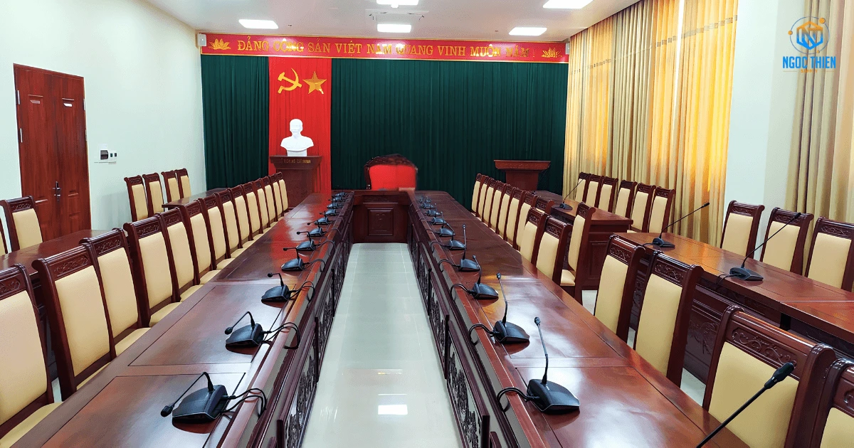 dự án lắp đặt thiết bị hội nghị UBND xã phường thực tế 4