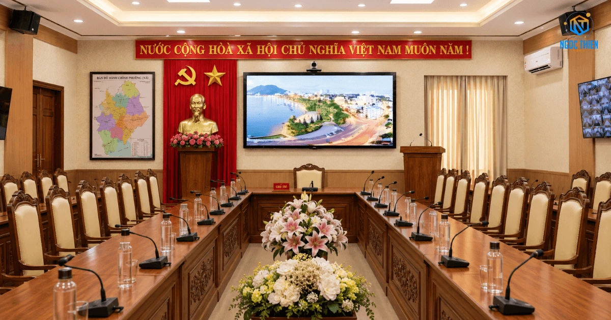 dự án lắp đặt thiết bị hội nghị UBND xã phường thực tế 5