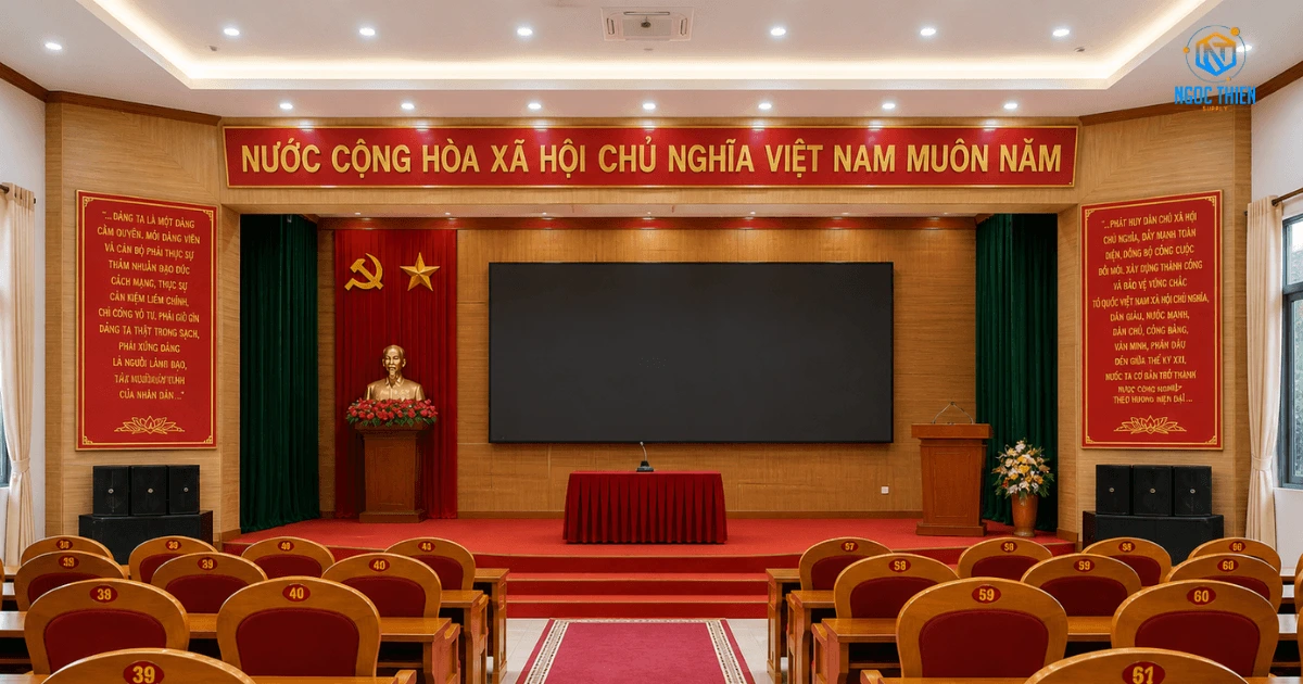 dự án lắp đặt thiết bị hội nghị UBND xã phường thực tế 6