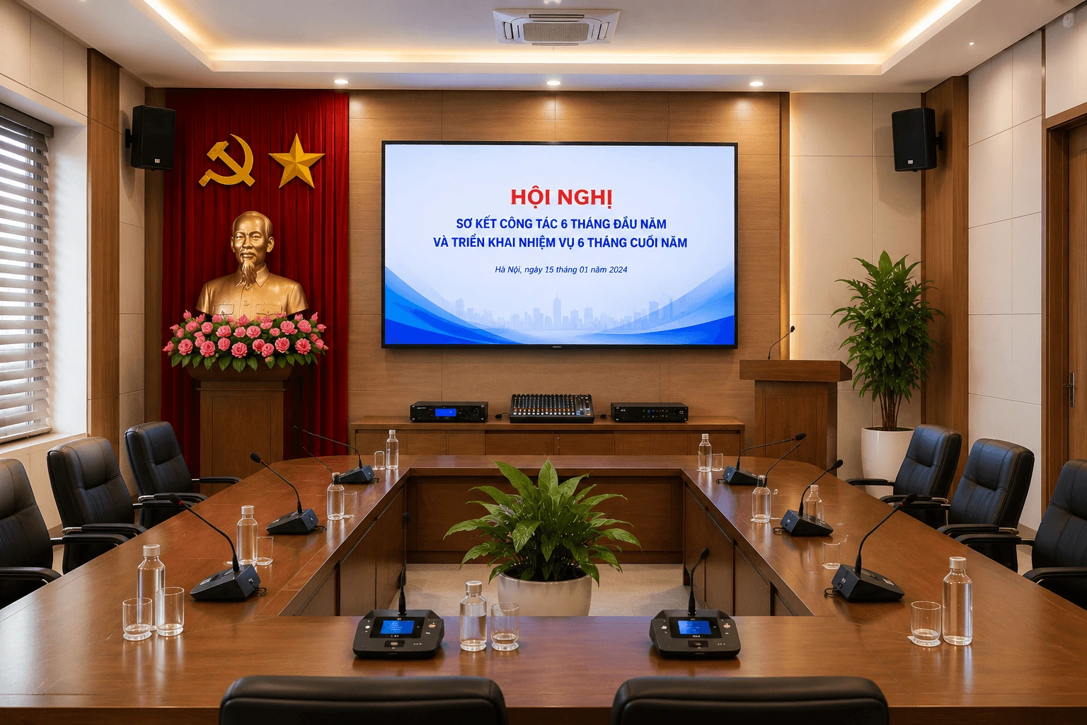 Hệ thống âm thanh hội nghị trực tuyến cho cấp Ủy ban, xã, phường 3
