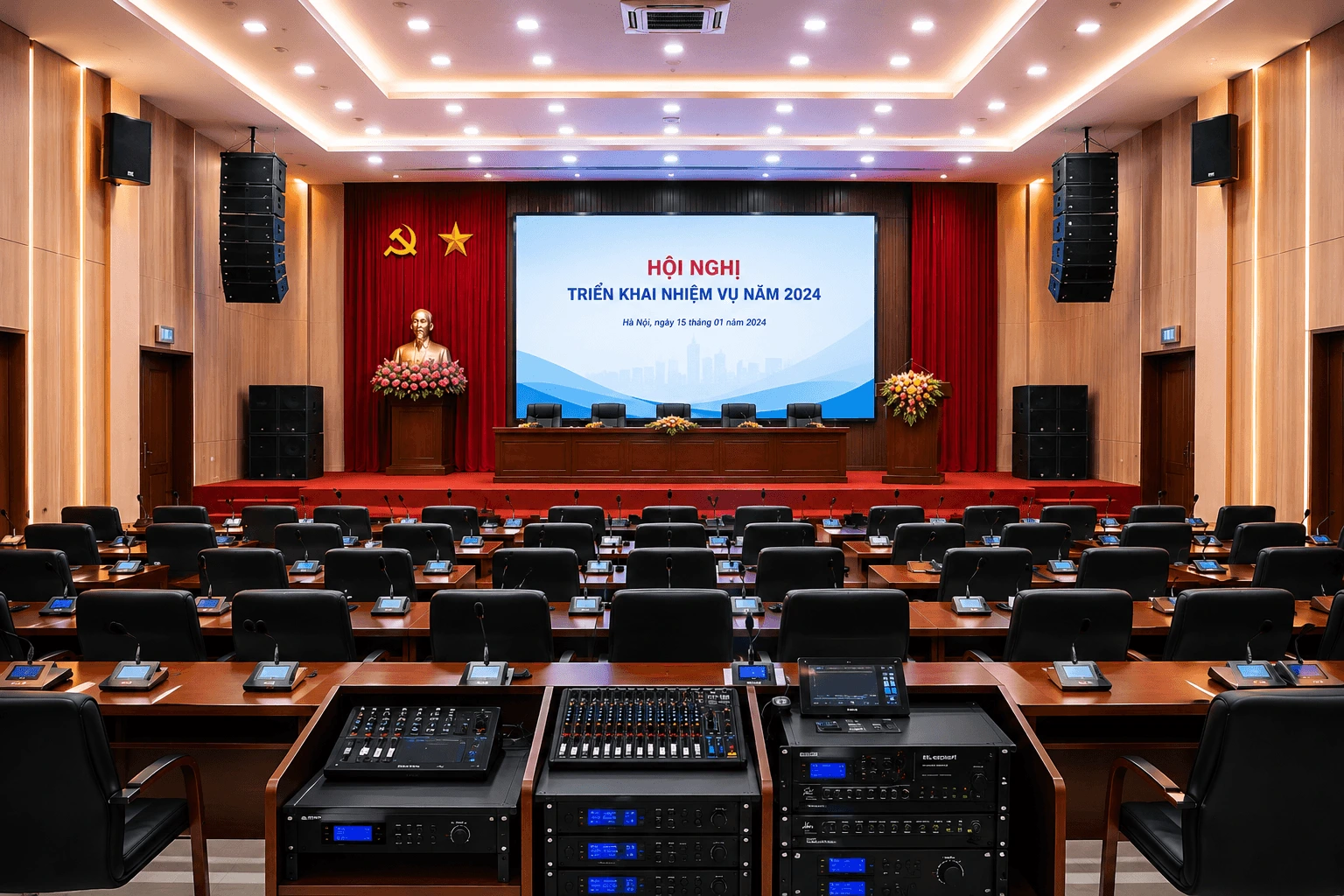Hệ thống âm thanh hội nghị trực tuyến cho cấp Ủy ban, xã, phường 4