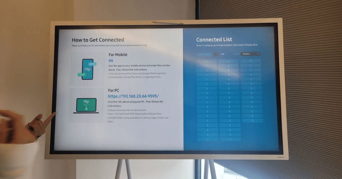Lắp đặt màn hình tương tác Samsung 55 inch