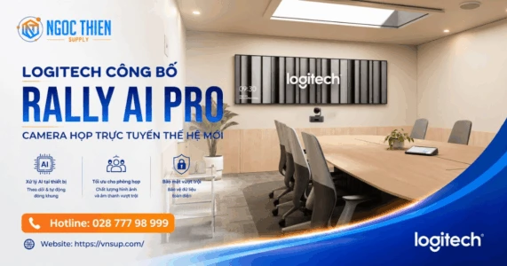 Logitech công bố camera Rally AI Pro họp trực tuyến