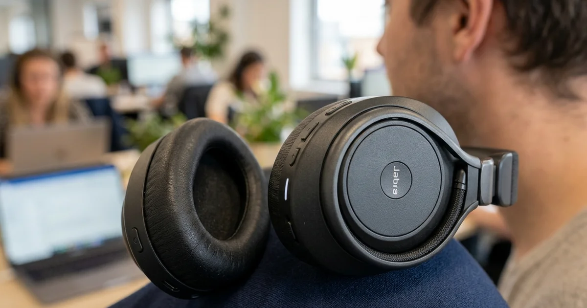Tai nghe Jabra Evolve3 85 với mic đàm thoại giấu kín thông minh