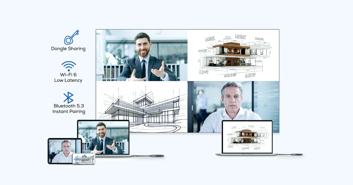 Tính năng chia sẻ màn hình không dây đa thiết bị Maxhub Share