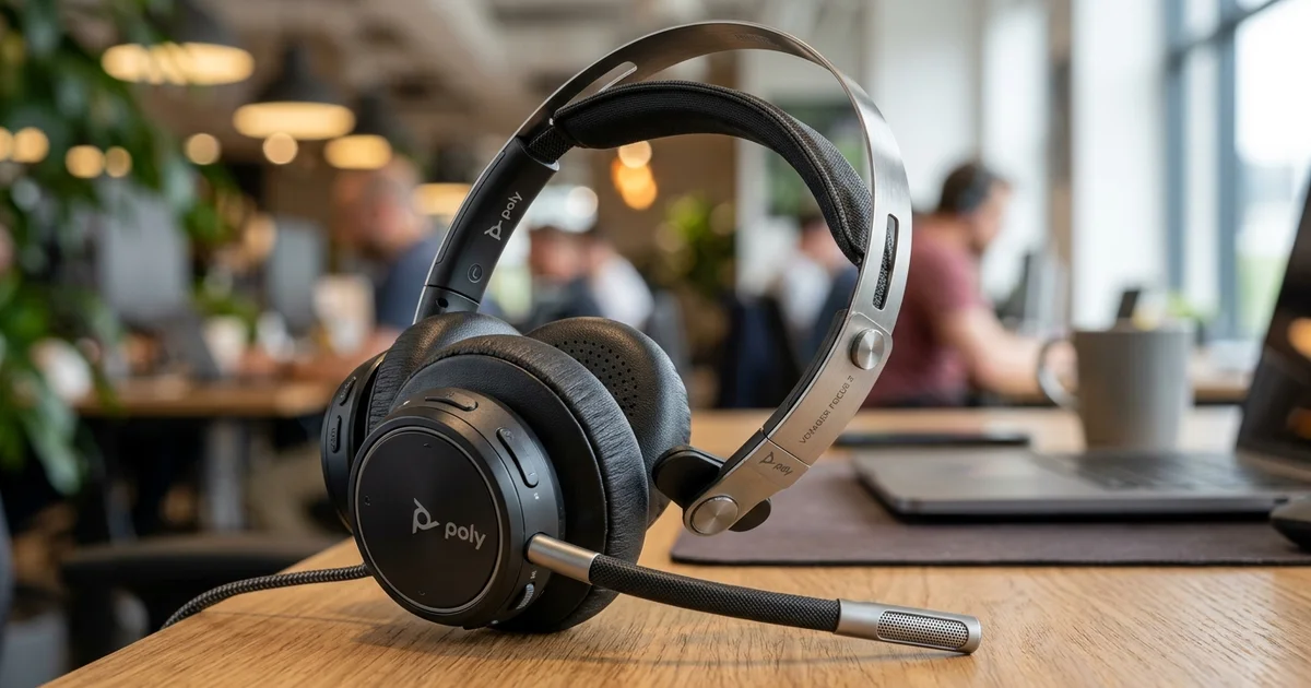 Tai nghe không dây Poly Focus 2 kiểu dáng on-ear gọn nhẹ hiện đại