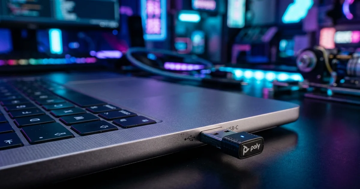 Cách kết nối tai nghe Poly Focus 2 với máy tính qua BT700 Dongle