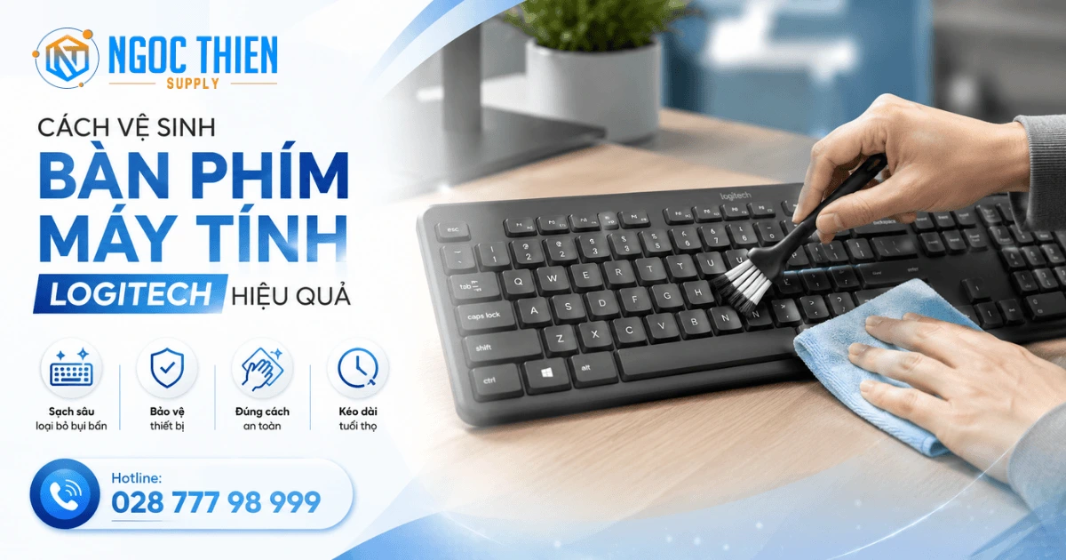 Cách vệ sinh bàn phím máy tính Logitech hiệu quả