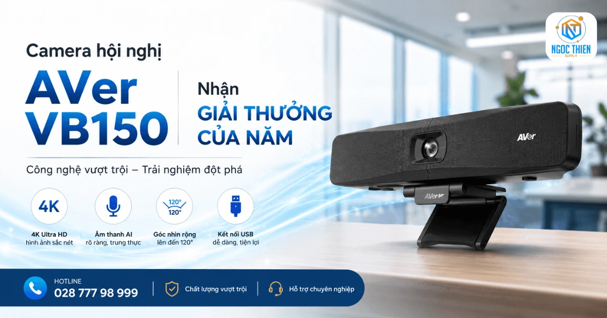 Camera hội nghị AVer VB150 nhận giải thưởng của năm